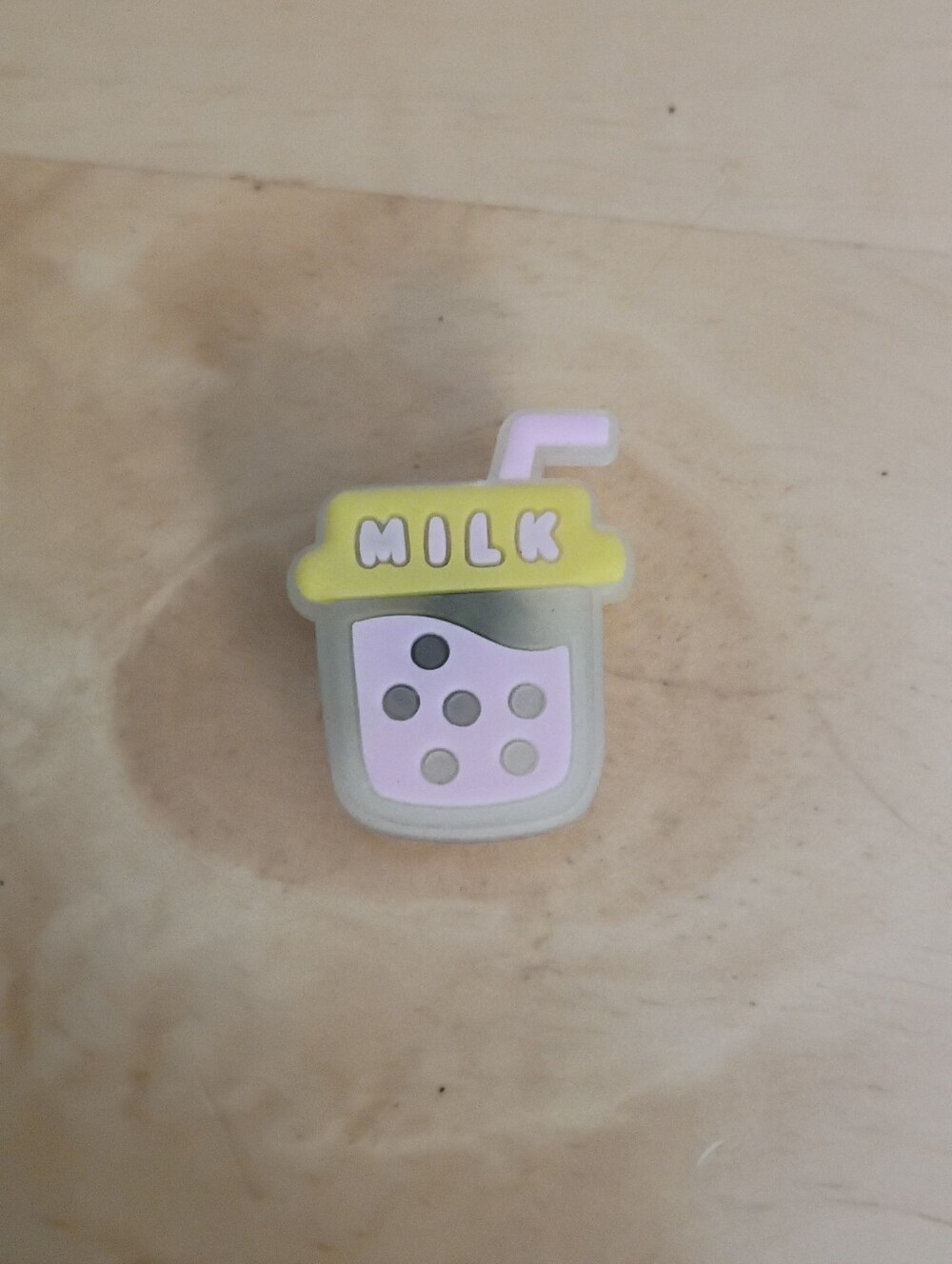 10 for $10 Jibbitz Croc Charm - Luminous Boba Milk Tea Pink & Yellow Cup - Glow